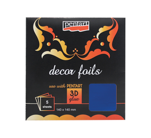 Decor foils metallic blue 14 x 14 cm Decor foils metallic blue 14 x 14 cm