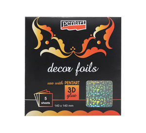 Decor foils hologram Champagne 14 x 14 cm