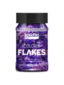 Colored foil flakes min. 1 g, dark purple Colored foil flakes min. 1 g, dark purple