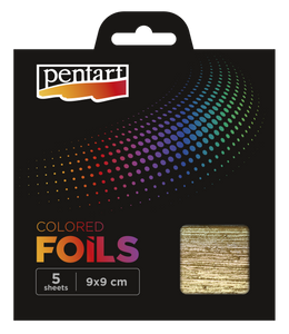Colored foil sheets 14x14 cm 5 sheets/pack, baroque gold Colored foil sheets 14x14 cm 5 sheets/pack, baroque gold