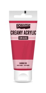 Creamy acrylic semi-gloss 60 ml carmine red