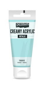 Creamy acrylic metallic 60 ml turquoise Creamy acrylic metallic 60 ml turquoise