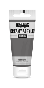 Creamy acrylic metallic 60 ml rococo silver