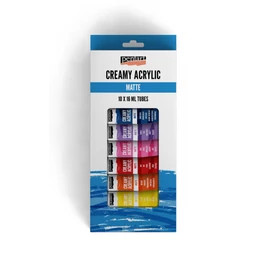 Creamy acrylic paint matte set 10 colors x 16 ml / tube