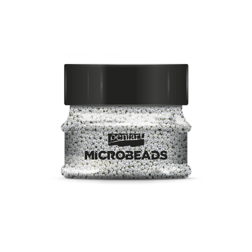 Glass microbeads 0,8-1 mm 40 g silver Glass microbeads 0,8-1 mm 40 g silver