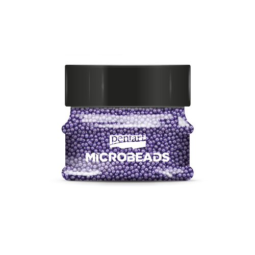 Glass microbeads 0,8-1 mm 40 g violet Glass microbeads 0,8-1 mm 40 g violet