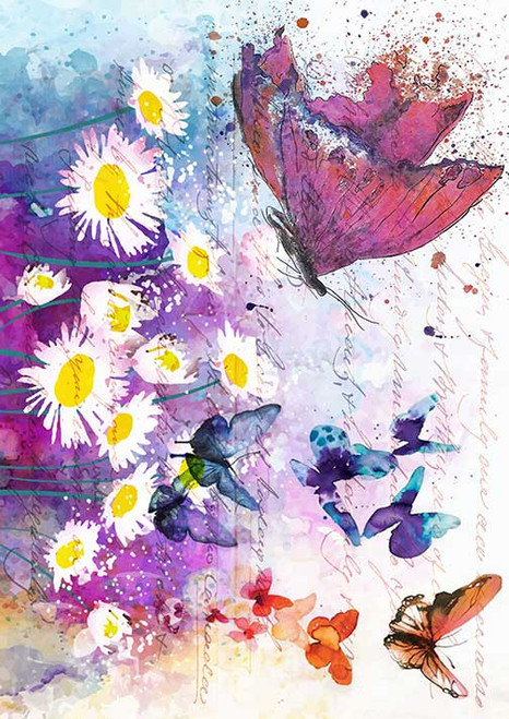 Paper Designs Watercolor Butterflies XL-FLW-0028