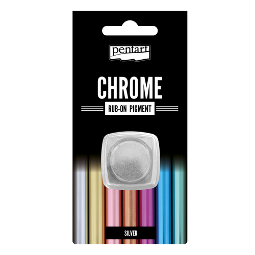 Rub-on pigment chrome effect 0,5 g silver