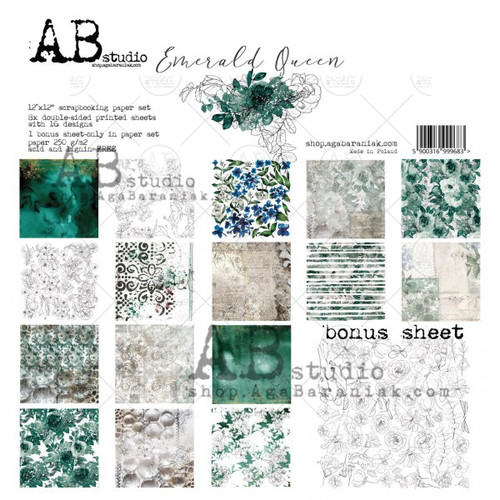 AB Studios Emerald Queen Scrapbook Papers