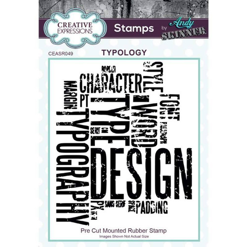 Creative Expressions Andy Skinner Typology Rubber Stamp 3.5 in x 4.2 in