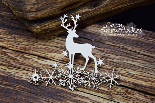 Snipart Cozy Snowflakes - Deer on the Snowflakes