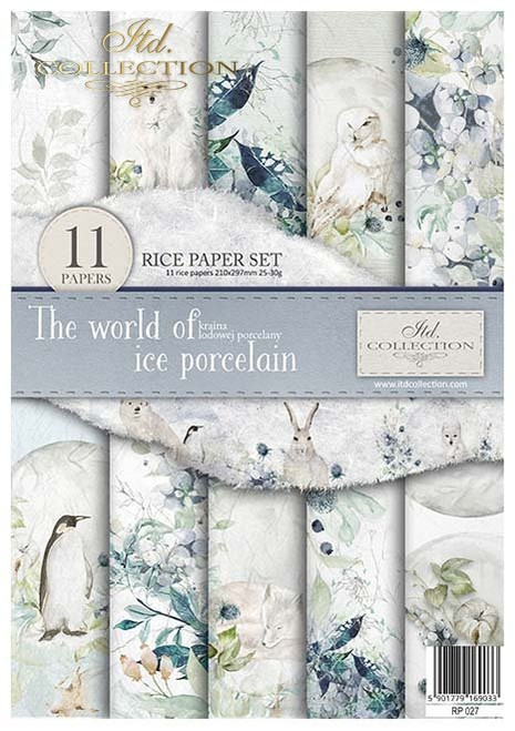 ITD Collection Rice Paper Pack of 11 A4 The World of Ice Porcelain