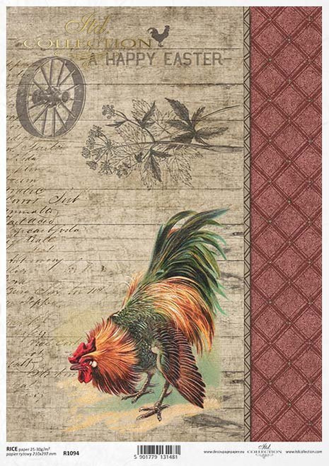 ITD Collection Happy Easter Rooster