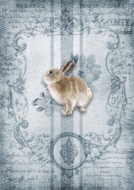 Decoupage Queen Grain Sack Bunny