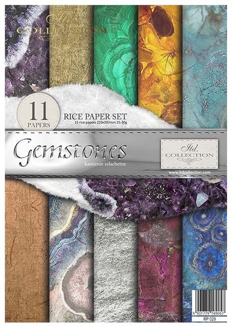 ITD Collection Rice Paper Pack of 11 A4 Gemstone