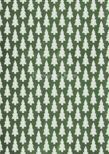 Decoupage Queen Patterned Pines Vellum Paper