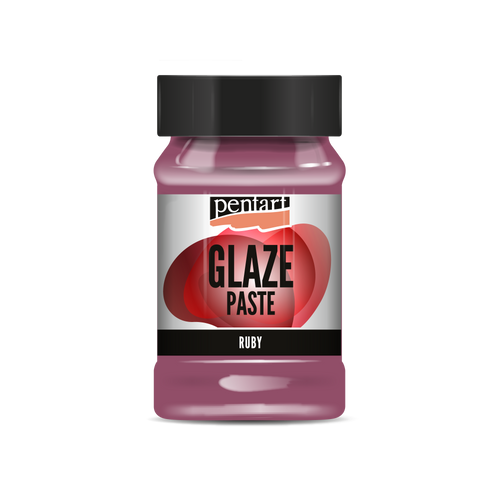 Pentart Glaze paste 100 ml ruby Pentart Glaze paste 100 ml ruby