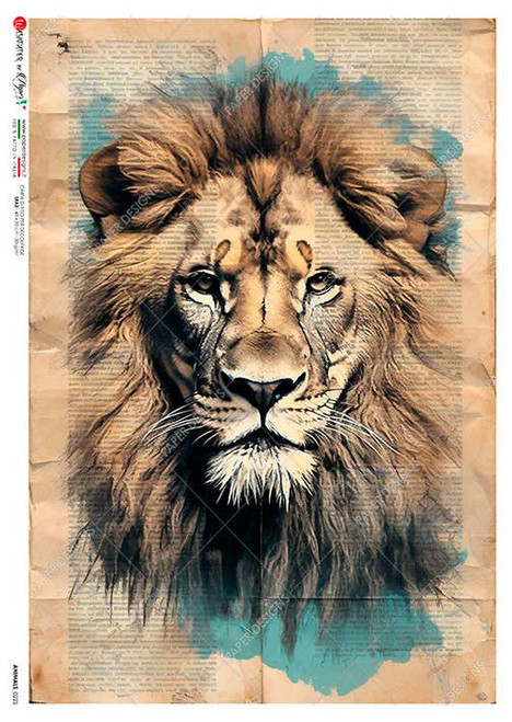 Paper Designs Lion Portrait Sketch Rice Paper