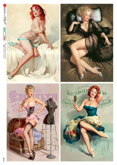 Paper Designs Pinup I Four Pack Rice Paper