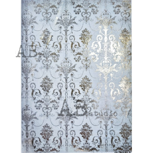 AB Studios Baroque Wallpaper Gilded Rice Paper Size A4