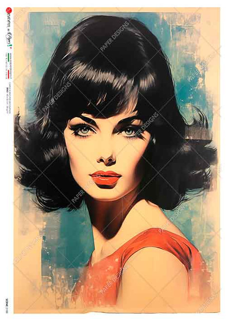 Paper Designs Mod Bond Girl A4 Rice Paper