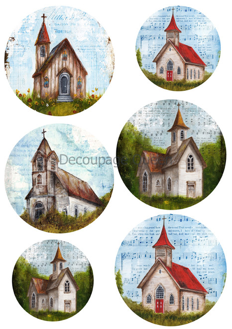 Vellum Paper -  Teresa Rene Art - Church Ornaments