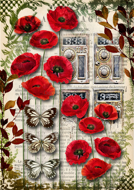 Vellum Paper -  Urban Poppies