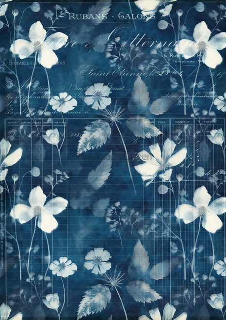 Vellum Paper -  Indigo Botanical I