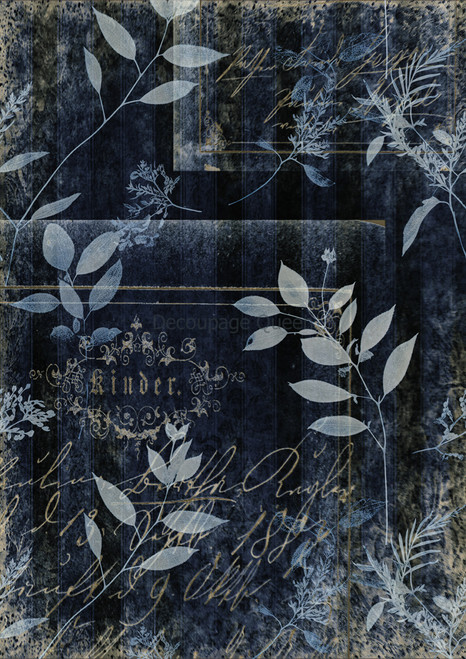 Vellum Paper -  Indigo Botanical II