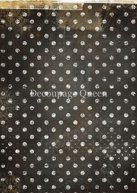 Decoupage Queen Black and White Dots Rice Paper