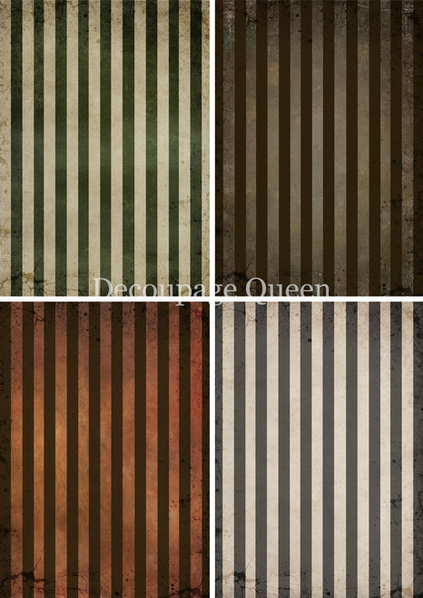 Decoupage Queen Fall Stripes Four Pack Rice Paper Decoupage Queen Fall Stripes Four Pack Rice Paper