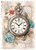 Paper Designs Floral Timepiece Rice Paper