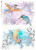 Paper Designs Colorful Hummingbirds 2 Scenes Rice Paper