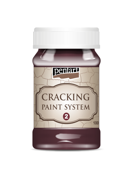 Cracking Paint Component 2. 100 ml Burgundy red