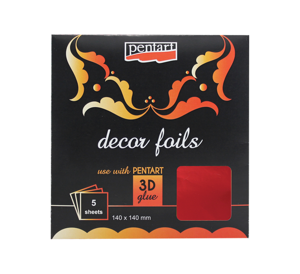 Decor foils metallic bordaux 14 x 14 cm