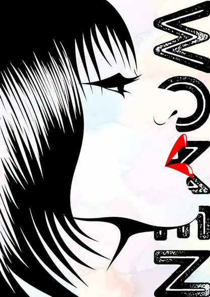 Paper Designs Artsy Woman Drawing