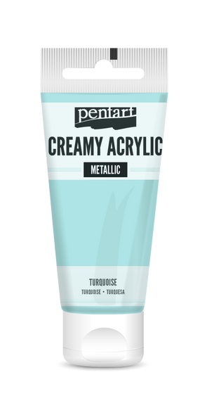Creamy acrylic metallic 60 ml turquoise