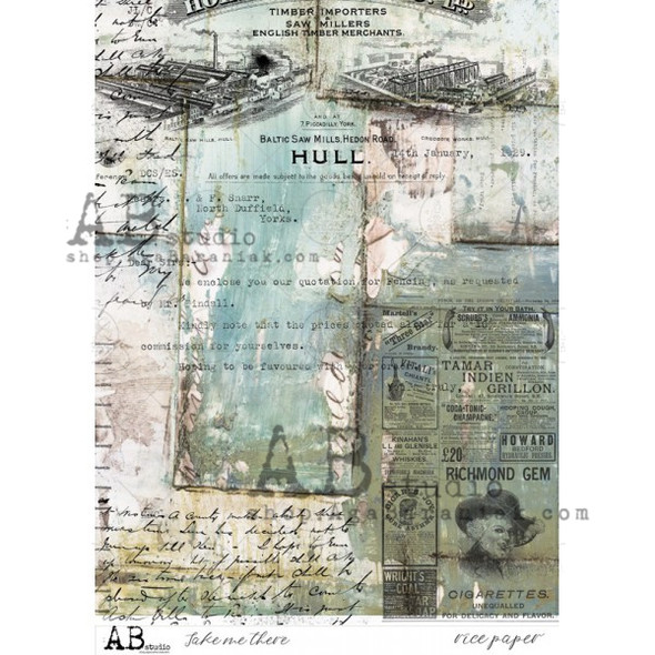 AB Studios Rice Paper A4 Take Me There