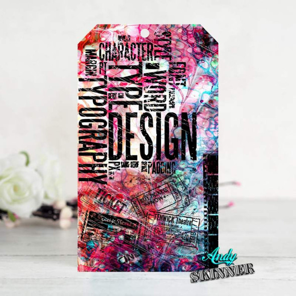 Creative Expressions Andy Skinner Typology Rubber Stamp 3.5 in x 4.2 in