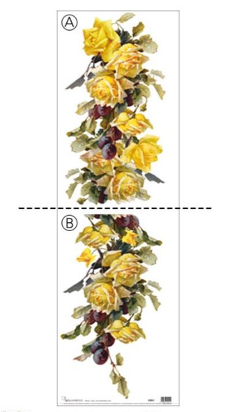 Calambour Catherine Klein Yellow Roses CKR 03 2 PIECES A3