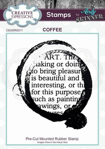 Creative Expressions Andy Skinner Coffee Art 2.6 in x 2.3 in Rubber Stamp