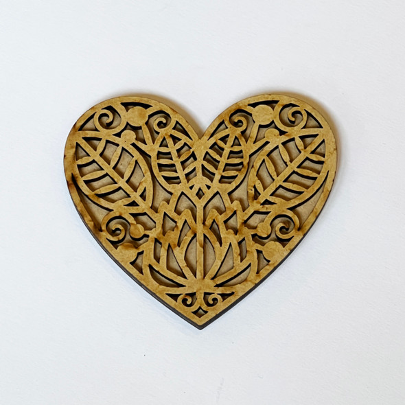 Decoupage Queen / Life Beautiful HDF 3" Laser Cut Embellished Heart