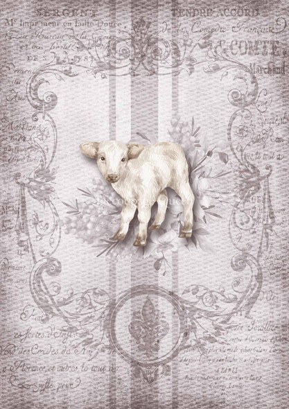 Decoupage Queen Grain Sack Lamb