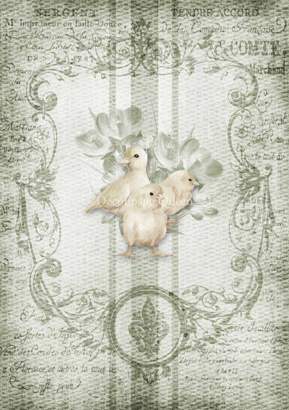 Decoupage Queen Grain Sack Chicks