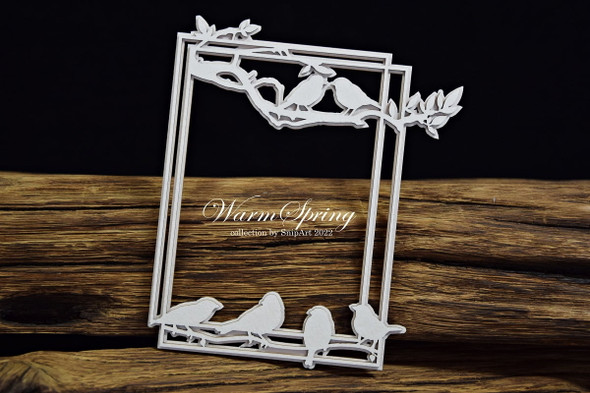 Snipart Warm Spring - Chipboard Rectangle Layered Frame