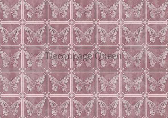 Decoupage Queen Dainty and the Queen Butterfly Tiles Rice Paper