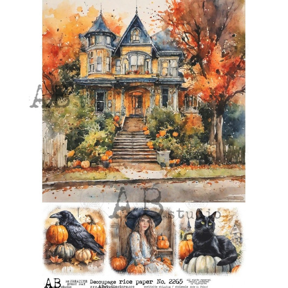 Victorian House 4 Scenes A4 Rice Paper
