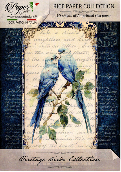 Paper Designs Birds of Paradise Vintage Peacock Rice Paper