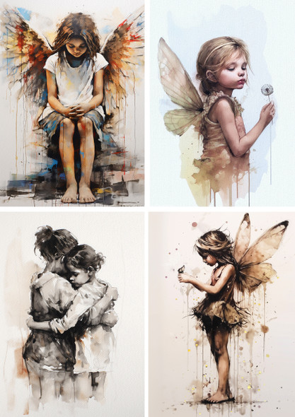 Decoupage Queen Andy Skinner Angels Four Pack