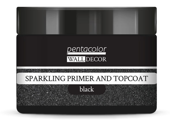 Pentart WD Sparkling Primer and Topcoat 150 ml black